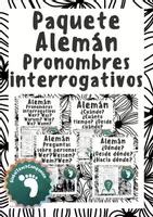Vista previa - Hojas de trabajo - Paquete - Alemán - Pronombres interrogativos - Portada