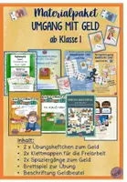 Vorschau - Arbeitsblätter - Materialpaket Umgang mit Geld Euro ab Klasse 1 #silvesterknaller25 - Deckblatt