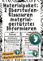 Vorschau - Test - Paket - 2 Oberstufenklausuren materialgestütztes Schreiben - Behördensprache, Social Media - Deckblatt