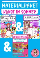 Vorschau - Mal- und Bastelvorlagen - Materialpaket: Kunst im Sommer - Deckblatt