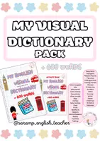 Vista previa - Hojas de trabajo - MY VISUAL DICTIONARY PACK (WITH AND WITHOUT WORDS) - Portada