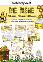 Vorschau - Unterrichtsreihen - Materialpaket die Biene 1. Klasse, 2. Klasse, 3. Klasse - Deckblatt