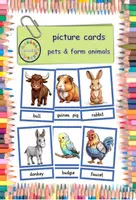 Vorschau - Bildkarten - picture cards pets and farm animals A4 & A5 - Deckblatt