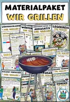 Vorschau - Arbeitsblätter - Materialpaket "Wir grillen" DaZ / DaF / Deutsch - Deckblatt