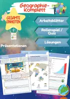 Vorschau - Arbeitsblätter - Geographie/ Erdkunde - MEGA BUNDLE (wachsendes Paket) - Deckblatt