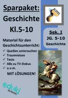 Vorschau - Stundenentwürfe - Sparpaket: Geschichtsunterricht 5 -10 (Material für Geschichte) - Deckblatt