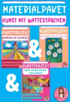 Vorschau - Mal- und Bastelvorlagen - Materialpaket: Kunst mit Wattestäbchen - Deckblatt