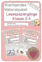 Vorschau - Arbeitsblätter - #SilvesterKnaller24 Materialpaket Lesespaziergänge Klasse 2-4 - Deckblatt