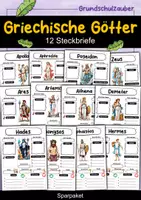 Vorschau - Arbeitsblätter - 12 Griechische Götter Steckbriefe - Steckbrief Materialpaket SPARPAKET 12 Arbeitsblätter - Deckblatt