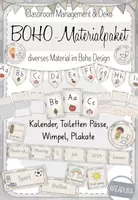 Vorschau - Mal- und Bastelvorlagen - wachsendes BOHO Materialpaket - Klassenzimmerdeko - Deckblatt