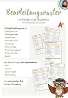 Vorschau - Klassenarbeiten - MATERIALPAKET Beurteilungsraster für Aufsätze (10 Textsorten) - Deckblatt