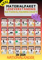 Vorschau - Arbeitsblätter - Materialpaket Leseverständnis - EM 2024 Nationalkader Deutschland + Lösungen (Alle Spieler + Trainer) - Deckblatt