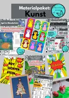 Vorschau - Unterrichtsreihen - Gesamtpaket für den Kunst unterricht/Vorlagen/Anleitungen/Arbeitsblätter - Deckblatt