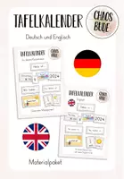 Vorschau - Anderer Materialtyp - Tafelkalender - Materialpaket (Deutsch und Englisch) - Deckblatt