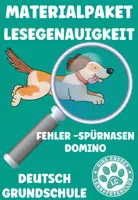 Vorschau - Arbeitsblätter - Materialpaket Lesegenauigkeit Hunde Deutsch Grundschule - Deckblatt