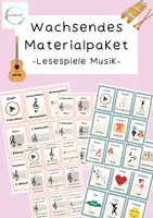 Vorschau - Spiele - Wachsendes Materialpaket Lesespiele Musik - Deckblatt