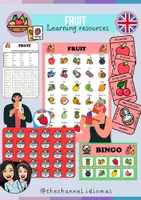 Vista previa - Hojas de trabajo - FRUIT – Learning Resource Pack (Colour Version) - Portada