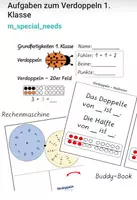 Vorschau - Arbeitsblätter - Materialpaket Verdoppeln Halbieren - Deckblatt