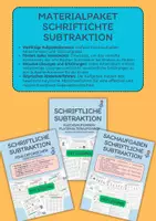 Vorschau - Arbeitsblätter - Materialpaket "Vertiefende Aufgaben zur schriftlichen Subtraktion" - Deckblatt