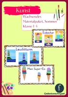 Vorschau - Mal- und Bastelvorlagen - wachsendes Materialpaket-Kunst-Sommer - Deckblatt