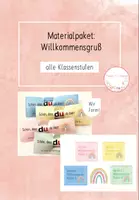 Vorschau - Mal- und Bastelvorlagen - Materialpaket - Herzlich Willkommen zum Schulstart - Deckblatt