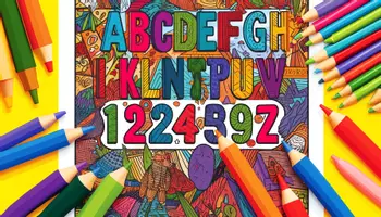 Vorschau - Arbeitsblätter - Materialpaket ABC und 123: Mandala Ausmalbilder - Deckblatt
