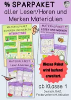 Vorschau - Arbeitsblätter - XXL Sparpaket Lesen/Zuhören und Merken - Deckblatt