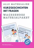Vorschau - Stundenentwürfe - Materialpaket - Kurzgeschichten zu verschiedenen Themen mit Aufgaben - GROWING BUNDLE - Deckblatt