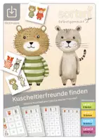 Vorschau - Stationenlernen - Materialpaket | Kuscheltierfreunde finden | Level 1 - 4 - Deckblatt