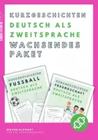 Vorschau - Stundenentwürfe - DaZ Materialpaket - Kurzgeschichten zu verschiedenen Themen mit Aufgaben - GROWING BUNDLE - Deckblatt