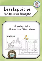 Vorschau - Arbeitsblätter - Materialpaket Leseteppiche - Deckblatt