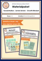 Vorschau - Spiele - Materialpaket: Konzentration - Lernen lernen - Growth Mindset - Deckblatt