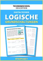 Vorschau - Arbeitsblätter - Sparpaket - Logische Grundschaltungen inkl. INTERACTIVE - Deckblatt