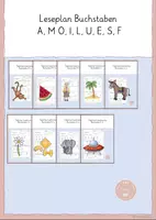 Vorschau - Arbeitsblätter - Materialpaket - Tägliches Lesetraining Buchstabe A, M, O, I, L, U, E, S, F - Deckblatt
