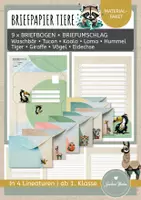 Vorschau - Mal- und Bastelvorlagen - 9 x Briefpapier "TIERE" - Deckblatt