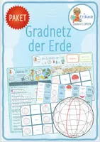 Vorschau - Arbeitsblätter - Gradnetz der Erde – 5x Spiele und Aktivitäten - Deckblatt