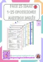 Vista previa - Presentaciones - 🌟 SUPER PACK 🌟topics 1-25 oposiciones inglés maestros - Portada