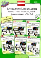 Vorschau - Stationenlernen - Lesen lernen mit Karibu 1 – Interaktive Lesegalaxien in österreichischer Fibelschrift | Lesetraining & Lesematerial für die 1. Klasse - Deckblatt