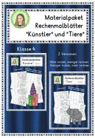 Vorschau - Arbeitsblätter - Materialpaket Rechenmalblätter "Künstler" und "Tiere" Klasse 4 differenziert - Deckblatt