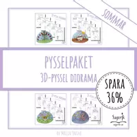 förhandsvisning - Pysselpaket 3D-pyssel diorama Sommar - försättsblad