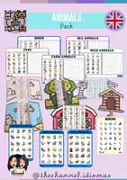 Vorschau - Arbeitsblätter - ANIMALS –Flap Books & Word Searches (Pack) - Deckblatt