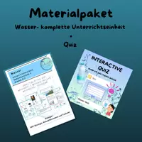 Vorschau - Arbeitsblätter - PREISVORTEIL ✅ Materialpaket: Wasser - komplette Unterrichtseinheit + Quiz - Deckblatt