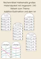 Vorschau - Spiele - XXL Rechenrätsel Materialpaket (Mathe) - Deckblatt