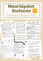 Vorschau - Arbeitsblätter - Materialpaket Sachtexte für Klasse 5/6 Lesekompetenz steigern - Deckblatt
