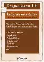 Vorschau - Stundenentwürfe - wachsendes Materialpaket Religions-Materialien - Deckblatt