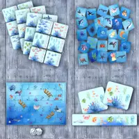 Vorschau - Arbeitsblätter - 🐬🐬 BUNDLE Unterwasser Meer 4 Spiele kleines Materialpaket - Deckblatt