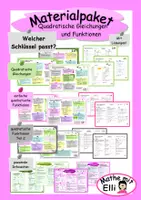 Vorschau - Arbeitsblätter - Materialpaket Quadratische Gleichungen und Funktionen - Welcher Schlüssel passt? - Deckblatt