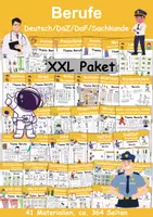 Vorschau - Arbeitsblätter - Materialpaket Berufe XXL Paket Wortschatzpaket - DaZ/DaF, Deutsch, Sachunterricht (Grundschule) - Deckblatt