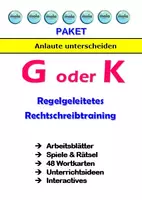 Vorschau - Unterrichtsreihen - PAKET : Rechtschreib-Training: G-K Anlaut - Deckblatt