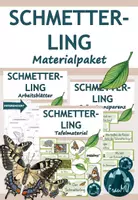 Vorschau - Arbeitsblätter - Schmetterling – Materialpaket mit Lerntheke & differenzierten Arbeitsblättern (1./2. Klasse Sachunterricht) - Deckblatt